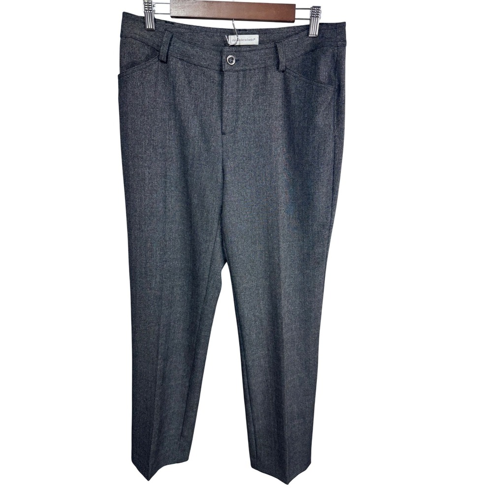 Christopher & Banks 8 Gray Trousers Women's Straight Leg Career Slacks